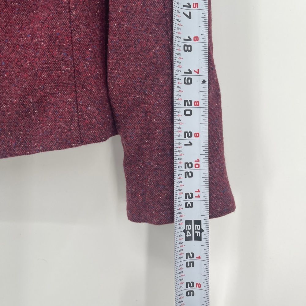 New Veronica Beard I Am Dickey Jacket Blazer Berry Red Pink Size 0 Wool Blend - Picture 4 of 15